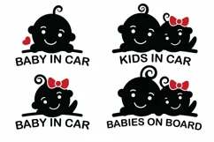 Babies on Board Signs Stickers, Kids in Car, Baby in Car Product Image 2