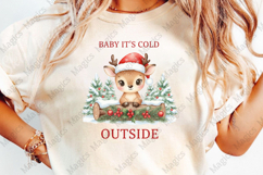 Baby It's Cold Outside, Merry Christmas PNG Product Image 4