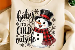 Baby It’s Cold Outside PNG, Snowman Png Product Image 2