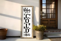 Baby It's Cold Outside SVG , Christmas Porch Sign SVG Design Product Image 2