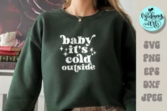 Baby it's cold outside svg, christmas png, christmas svg Product Image 2