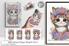 Digital Paper Baby Kitten Flower Wreath Product Image 1