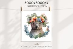 Baby Koala Forest Animals Clipart PNG Scrapbooking Nursery Art Image Watercolor  Transparent Print invitation shirt designs sublimation kids printable digital watercolor baby Koala floral, scrapbooking clipart, sublimation nursery drawing, forest animals