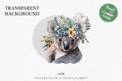 Baby Koala Forest Animals Clipart PNG Scrapbooking Nursery Art Image Watercolor  Transparent Print invitation shirt designs sublimation kids printable digital watercolor baby Koala floral, scrapbooking clipart, sublimation nursery drawing, forest animals