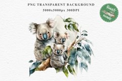 Baby Koala Forest Animals Clipart PNG Scrapbooking Nursery Art Image Watercolor  Transparent Print invitation shirt designs sublimation kids printable digital watercolor baby Koala floral, scrapbooking clipart, sublimation nursery drawing, forest animals