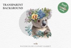 Baby Koala Forest Animals Clipart PNG Scrapbooking Nursery Art Image Watercolor  Transparent Print invitation shirt designs sublimation kids printable digital watercolor baby Koala floral, scrapbooking clipart, sublimation nursery drawing, forest animals