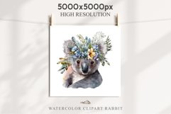 Baby Koala Forest Animals Clipart PNG Scrapbooking Nursery Art Image Watercolor  Transparent Print invitation shirt designs sublimation kids printable digital watercolor baby Koala floral, scrapbooking clipart, sublimation nursery drawing, forest animals