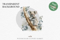 Baby Koala Forest Animals Clipart PNG Scrapbooking Nursery Art Image Watercolor  Transparent Print invitation shirt designs sublimation kids printable digital watercolor baby Koala floral, scrapbooking clipart, sublimation nursery drawing, forest animals