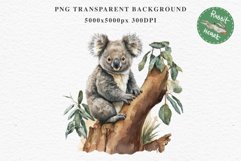 Baby Koala Forest Animals Clipart PNG Scrapbooking Nursery Art Image Watercolor  Transparent Print invitation shirt designs sublimation kids printable digital watercolor baby Koala floral, scrapbooking clipart, sublimation nursery drawing, forest animals