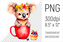 Baby Koala in a cup. Perfect for baby showers, woodland nursery decor, or thoughtful gifts for animal lovers!
