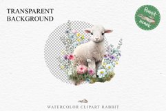 Baby Lamb Farm Animals Clipart PNG Scrapbooking Nursery Art Image Watercolor  Transparent Print invitation shirt designs sublimation kids printable digital