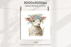 Baby Lamb Farm Animals Clipart PNG Scrapbooking Nursery Art Image Watercolor  Transparent Print invitation shirt designs sublimation kids printable digital