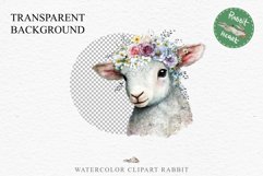 Baby Lamb Farm Animals Clipart PNG Scrapbooking Nursery Art Image Watercolor  Transparent Print invitation shirt designs sublimation kids printable digital