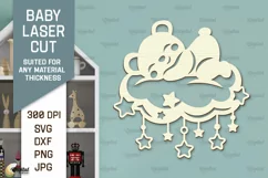 Wall Baby Room Decor Laser Cut. Baby Room Art SVG Product Image 1