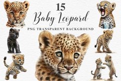 watercolor Baby Leopard, Safari Animals clipart, sublimation nursery drawing, Savanna baby lions Baby Leopard Safari Animals Clipart African Wild Cats PNG Image Watercolor  Transparent Print invitation t-shirt designs sublimation kids printable digital