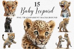 watercolor Baby Leopard, Safari Animals clipart, sublimation nursery drawing, Savanna baby lions Baby Leopard Safari Animals Clipart African Wild Cats PNG Image Watercolor  Transparent Print invitation t-shirt designs sublimation kids printable digital