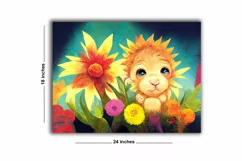Baby Lion Nursery Poster | Nursery Wall Print Product Image 2