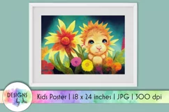 Baby Lion Nursery Poster | Nursery Wall Print Product Image 1