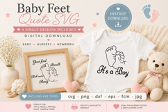 Baby Little feet svg, pregnant Quotes svg Product Image 1