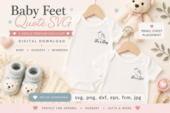 Baby Little feet svg, pregnant Quotes svg Product Image 3