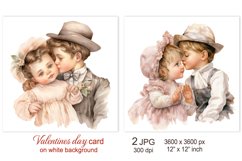 Love Valentines day card, Cute Baby Valentine sublimation Product Image 1