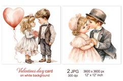 Love Valentines day card, Cute Baby Valentine sublimation Product Image 1