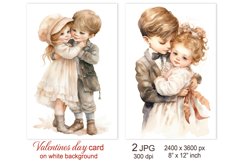 Love Valentines day card, Cute Baby Valentine sublimation Product Image 1