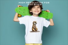 watercolor cute African Baby Meerkat, Safari Animals clipart, sublimation nursery drawing Savanna Baby Meerkat Safari Animals Clipart Savanna PNG Nursery Art Image Watercolor  Transparent Print invitation t-shirt designs sublimation kids printable digital