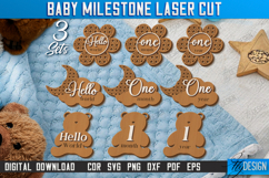 Baby Milestone Laser Cut Bundle | Baby Photo Props | CNC Product Image 1