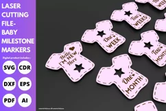 Baby milestone markers svg laser cut file & glowforge craft Product Image 3