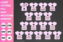Baby milestone markers svg laser cut file & glowforge craft Product Image 1