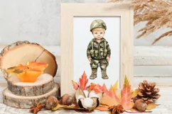 Baby Military Army Watercolor Sublimation Clipart Product Image 3