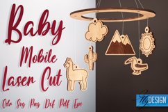 Baby Mobile laser cutting file|Baby Mobile wooden svg design Product Image 1