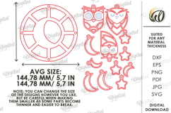 3D Baby Mobile Laser Cut. Nursery Decor SVG Product Image 2