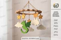 3D Baby Mobiles Bundle Laser Cut. Nursery Decor SVG Product Image 4
