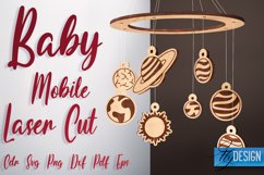 Baby Mobile laser cutting file|Baby Mobile wooden svg design Product Image 1