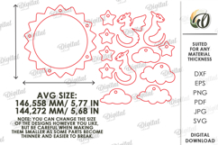 3D Baby Mobiles Bundle Laser Cut. Nursery Decor SVG Product Image 5