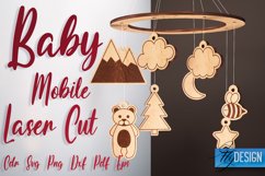 Baby Mobile laser cutting file|Baby Mobile wooden svg design Product Image 1