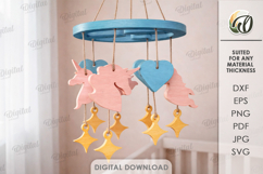 3D Baby Mobile Laser Cut. Nursery Decor SVG Product Image 1