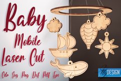 Baby Mobile laser cutting file|Baby Mobile wooden svg design Product Image 1