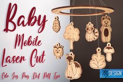 Baby Mobile laser cutting file|Baby Mobile wooden svg design Product Image 1