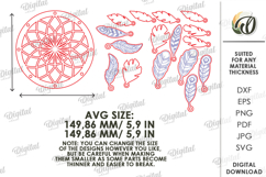 3D Baby Mobile Laser Cut. Nursery Decor SVG Product Image 2