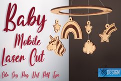 Baby Mobile laser cutting file|Baby Mobile wooden svg design Product Image 1