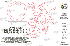 3D Baby Mobile Laser Cut. Nursery Decor SVG Product Image 2