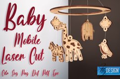 Baby Mobile laser cutting file|Baby Mobile wooden svg design Product Image 1