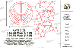 3D Baby Mobile Laser Cut. Nursery Decor SVG Product Image 2