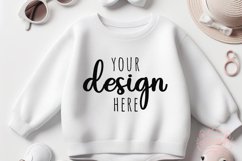 Kids and Baby Mockup | White t-shirt and baby bodysuit Product Image 1