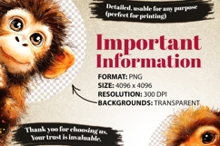 Baby Monkey Peeking 34 PNG 4k Clipart Transparent Background Product Image 8