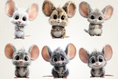 Baby Mouse 28 PNG Cute Mouse Clipart Transparent Background Product Image 3