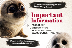 Seal Clipart Bundle 28 PNG Transparent Animals Transparent Product Image 6